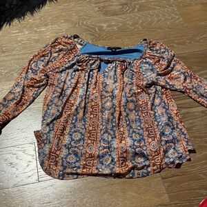 BCX Multicolor Patterned Blouse